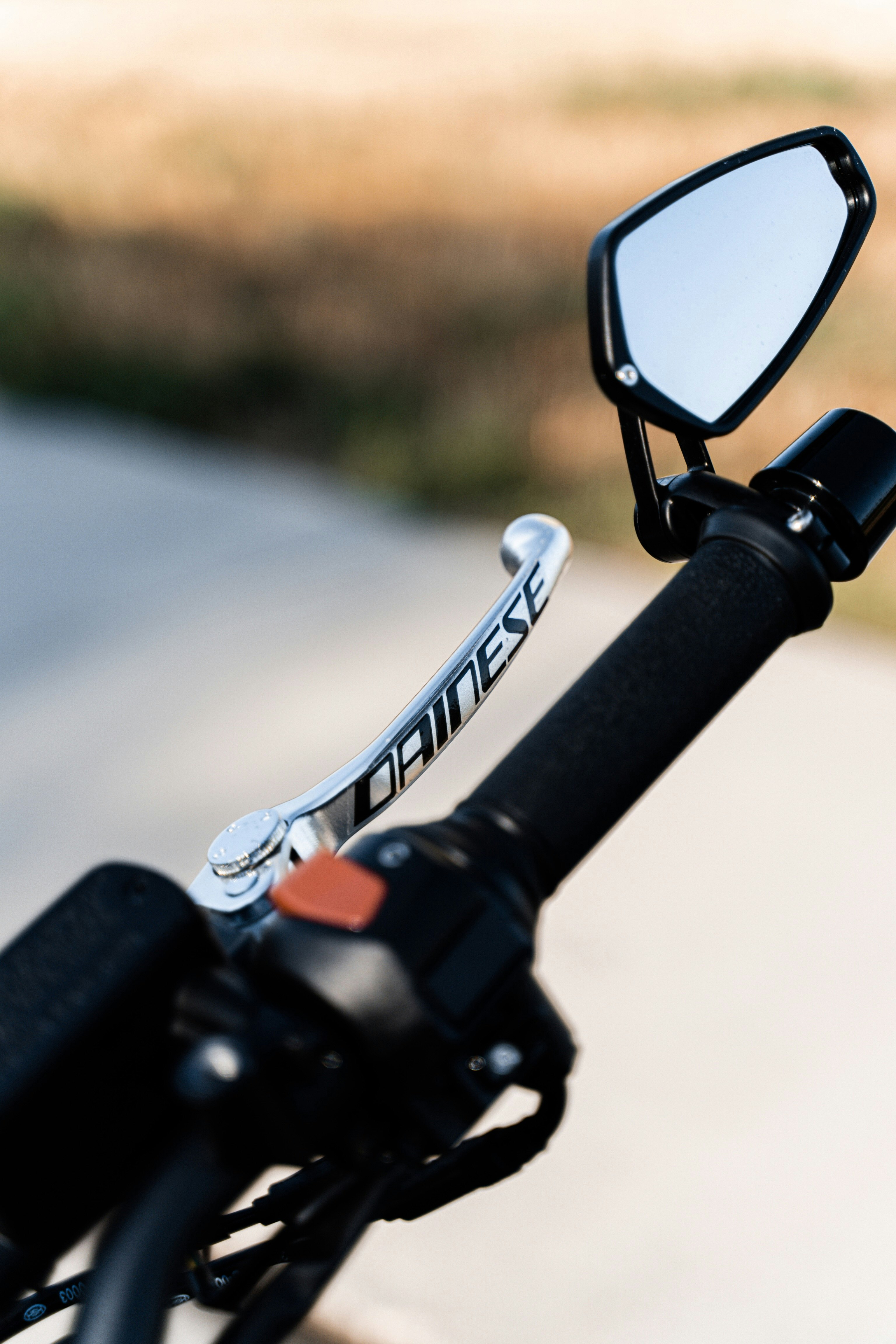 black and white bicycle handle bar